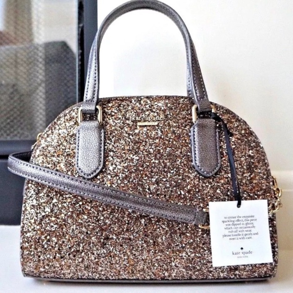 Kate spade mini Reiley laurel way glitter bag gray - Picture 6 of 7